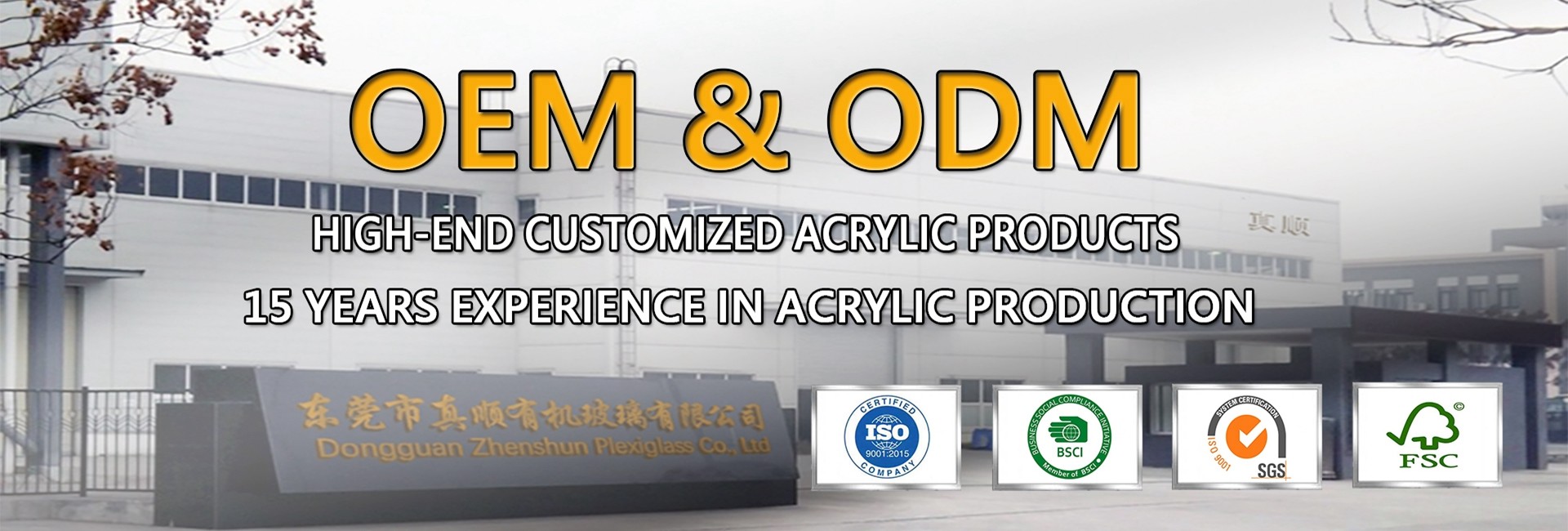 qualità esposizione acrilica fabbrica